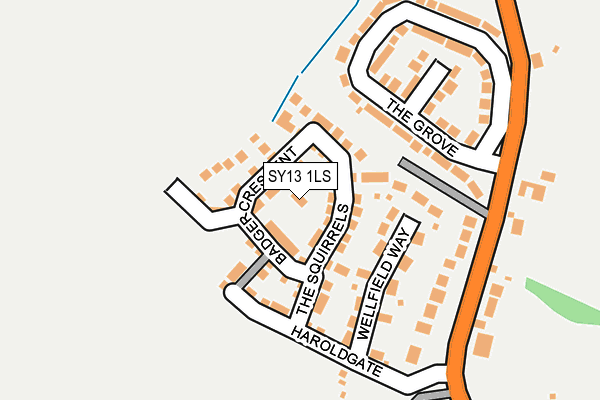 SY13 1LS map - OS OpenMap – Local (Ordnance Survey) SY13 1LS map - OS OpenMap – Local (Ordnance Survey)