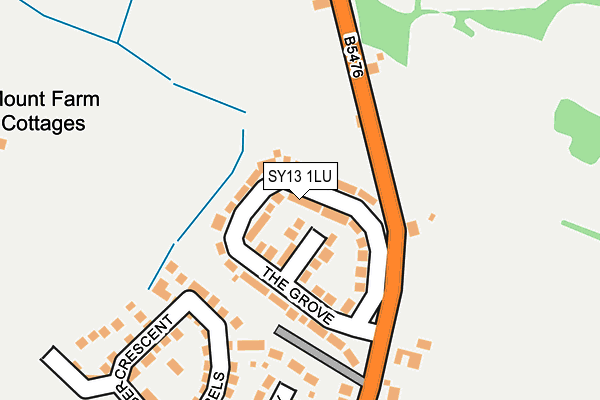 SY13 1LU map - OS OpenMap – Local (Ordnance Survey) SY13 1LU map - OS OpenMap – Local (Ordnance Survey)