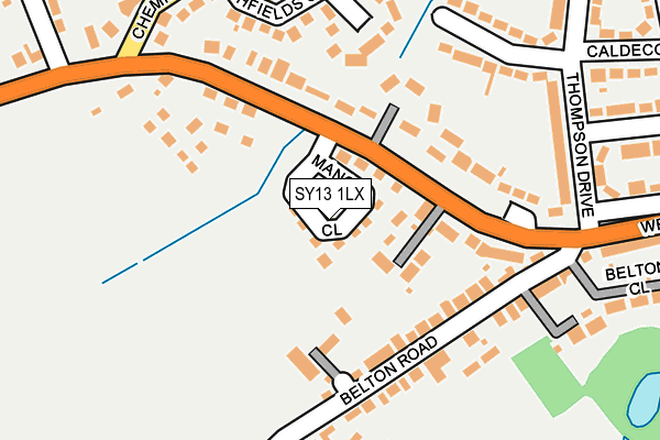 SY13 1LX map - OS OpenMap – Local (Ordnance Survey) SY13 1LX map - OS OpenMap – Local (Ordnance Survey)