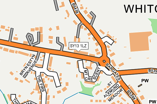 SY13 1LZ map - OS OpenMap – Local (Ordnance Survey)