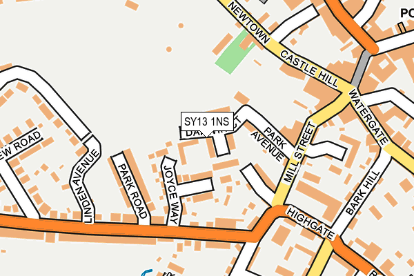 SY13 1NS map - OS OpenMap – Local (Ordnance Survey) SY13 1NS map - OS OpenMap – Local (Ordnance Survey)