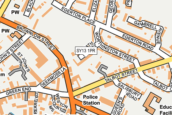 SY13 1PR map - OS OpenMap – Local (Ordnance Survey) SY13 1PR map - OS OpenMap – Local (Ordnance Survey)
