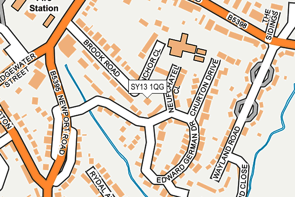 SY13 1QG map - OS OpenMap – Local (Ordnance Survey) SY13 1QG map - OS OpenMap – Local (Ordnance Survey)
