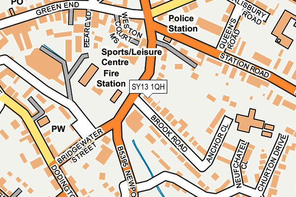 SY13 1QH map - OS OpenMap – Local (Ordnance Survey) SY13 1QH map - OS OpenMap – Local (Ordnance Survey)