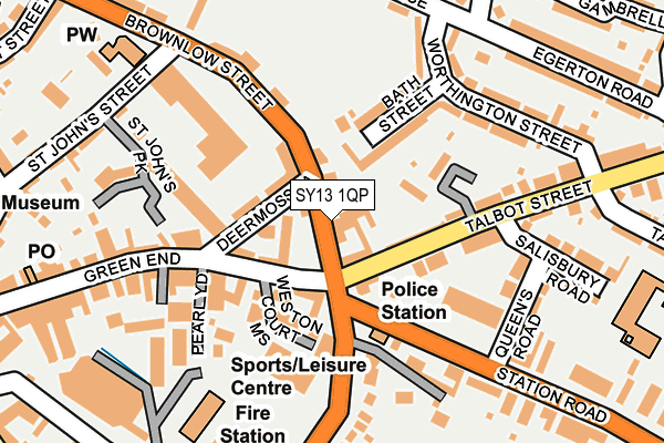SY13 1QP map - OS OpenMap – Local (Ordnance Survey) SY13 1QP map - OS OpenMap – Local (Ordnance Survey)