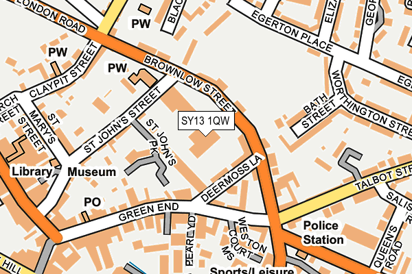 SY13 1QW map - OS OpenMap – Local (Ordnance Survey) SY13 1QW map - OS OpenMap – Local (Ordnance Survey)