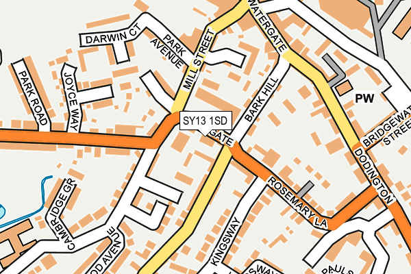 SY13 1SD map - OS OpenMap – Local (Ordnance Survey) SY13 1SD map - OS OpenMap – Local (Ordnance Survey)