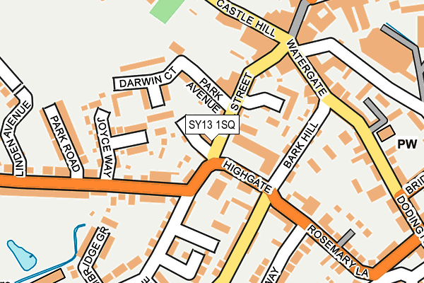 SY13 1SQ map - OS OpenMap – Local (Ordnance Survey) SY13 1SQ map - OS OpenMap – Local (Ordnance Survey)