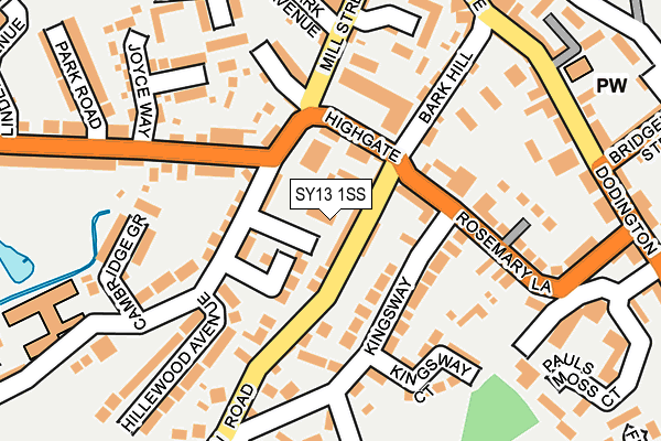 SY13 1SS map - OS OpenMap – Local (Ordnance Survey) SY13 1SS map - OS OpenMap – Local (Ordnance Survey)