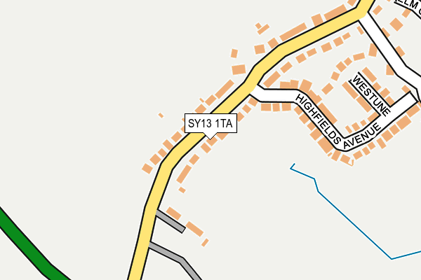 SY13 1TA map - OS OpenMap – Local (Ordnance Survey) SY13 1TA map - OS OpenMap – Local (Ordnance Survey)
