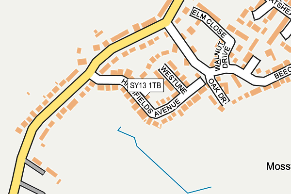 SY13 1TB map - OS OpenMap – Local (Ordnance Survey) SY13 1TB map - OS OpenMap – Local (Ordnance Survey)