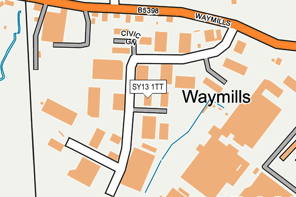 SY13 1TT map - OS OpenMap – Local (Ordnance Survey) SY13 1TT map - OS OpenMap – Local (Ordnance Survey)