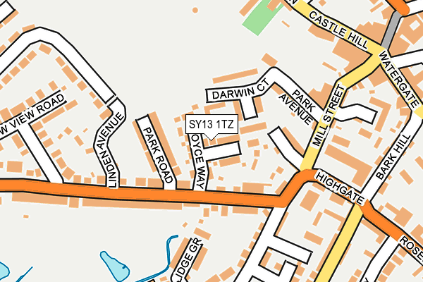 SY13 1TZ map - OS OpenMap – Local (Ordnance Survey) SY13 1TZ map - OS OpenMap – Local (Ordnance Survey)