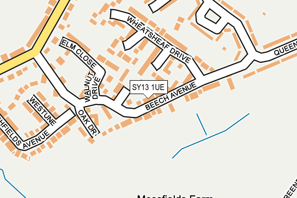 SY13 1UE map - OS OpenMap – Local (Ordnance Survey) SY13 1UE map - OS OpenMap – Local (Ordnance Survey)