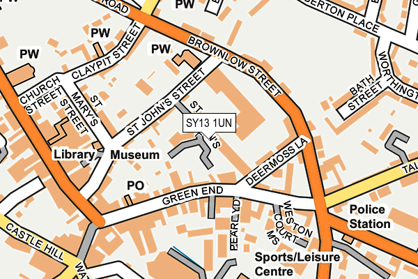 SY13 1UN map - OS OpenMap – Local (Ordnance Survey) SY13 1UN map - OS OpenMap – Local (Ordnance Survey)