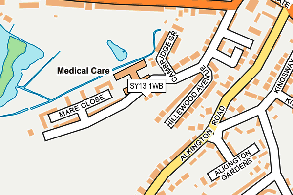 SY13 1WB map - OS OpenMap – Local (Ordnance Survey) SY13 1WB map - OS OpenMap – Local (Ordnance Survey)