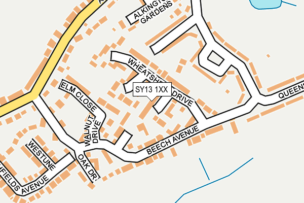 SY13 1XX map - OS OpenMap – Local (Ordnance Survey) SY13 1XX map - OS OpenMap – Local (Ordnance Survey)