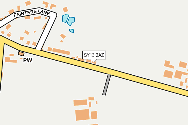 SY13 2AZ map - OS OpenMap – Local (Ordnance Survey) SY13 2AZ map - OS OpenMap – Local (Ordnance Survey)