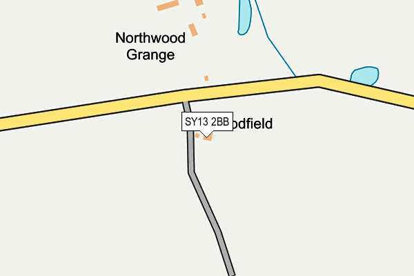 SY13 2BB map - OS OpenMap – Local (Ordnance Survey) SY13 2BB map - OS OpenMap – Local (Ordnance Survey)