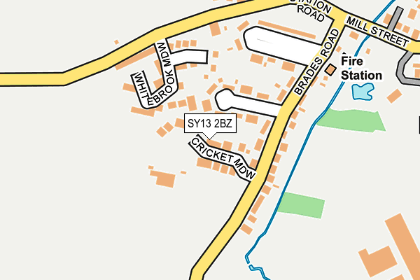 SY13 2BZ map - OS OpenMap – Local (Ordnance Survey) SY13 2BZ map - OS OpenMap – Local (Ordnance Survey)