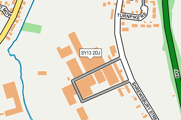 SY13 2DJ map - OS OpenMap – Local (Ordnance Survey) SY13 2DJ map - OS OpenMap – Local (Ordnance Survey)