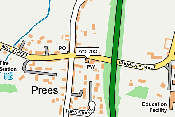 SY13 2DQ map - OS OpenMap – Local (Ordnance Survey) SY13 2DQ map - OS OpenMap – Local (Ordnance Survey)