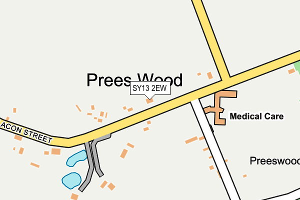 SY13 2EW map - OS OpenMap – Local (Ordnance Survey) SY13 2EW map - OS OpenMap – Local (Ordnance Survey)