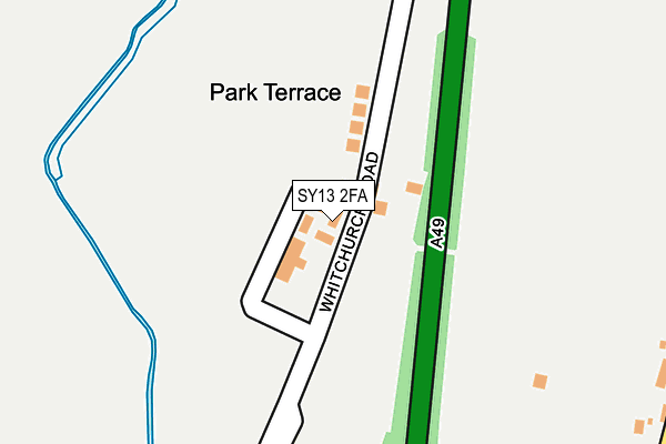 SY13 2FA map - OS OpenMap – Local (Ordnance Survey) SY13 2FA map - OS OpenMap – Local (Ordnance Survey)