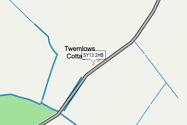 SY13 2HB map - OS OpenMap – Local (Ordnance Survey) SY13 2HB map - OS OpenMap – Local (Ordnance Survey)