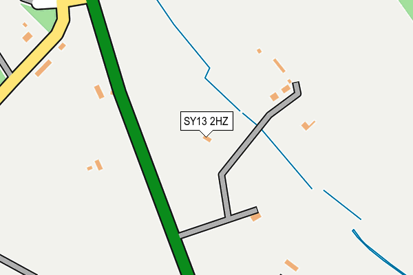 SY13 2HZ map - OS OpenMap – Local (Ordnance Survey) SY13 2HZ map - OS OpenMap – Local (Ordnance Survey)