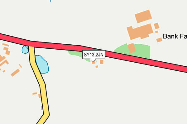 SY13 2JN map - OS OpenMap – Local (Ordnance Survey) SY13 2JN map - OS OpenMap – Local (Ordnance Survey)