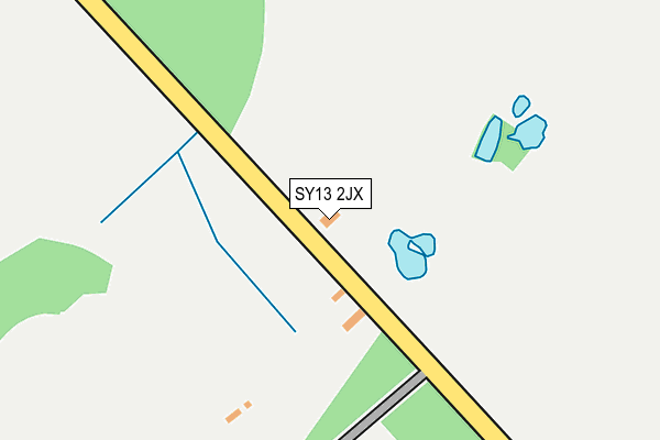 SY13 2JX map - OS OpenMap – Local (Ordnance Survey) SY13 2JX map - OS OpenMap – Local (Ordnance Survey)