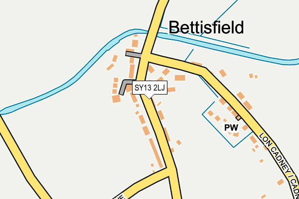 SY13 2LJ map - OS OpenMap – Local (Ordnance Survey)