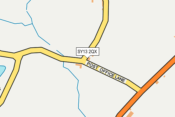 SY13 2QX map - OS OpenMap – Local (Ordnance Survey) SY13 2QX map - OS OpenMap – Local (Ordnance Survey)