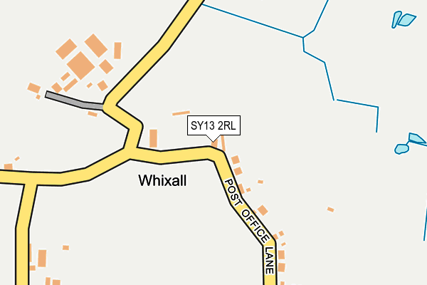SY13 2RL map - OS OpenMap – Local (Ordnance Survey) SY13 2RL map - OS OpenMap – Local (Ordnance Survey)