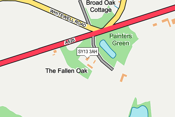SY13 3AH map - OS OpenMap – Local (Ordnance Survey) SY13 3AH map - OS OpenMap – Local (Ordnance Survey)