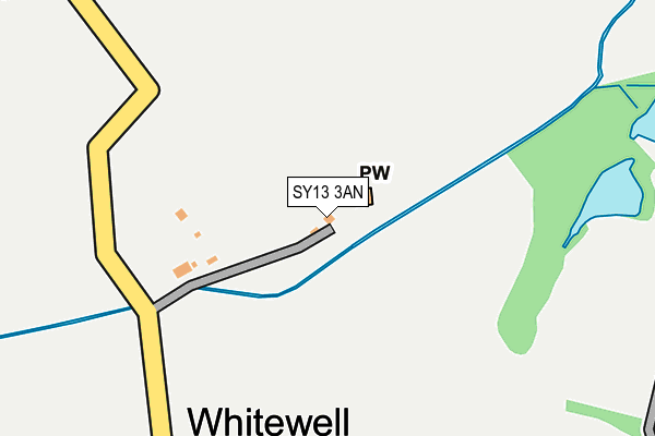 SY13 3AN map - OS OpenMap – Local (Ordnance Survey) SY13 3AN map - OS OpenMap – Local (Ordnance Survey)