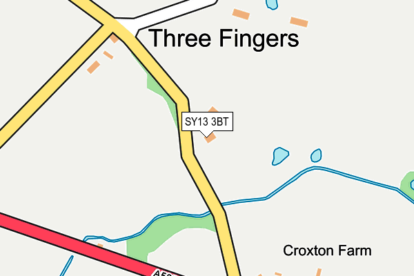 SY13 3BT map - OS OpenMap – Local (Ordnance Survey) SY13 3BT map - OS OpenMap – Local (Ordnance Survey)