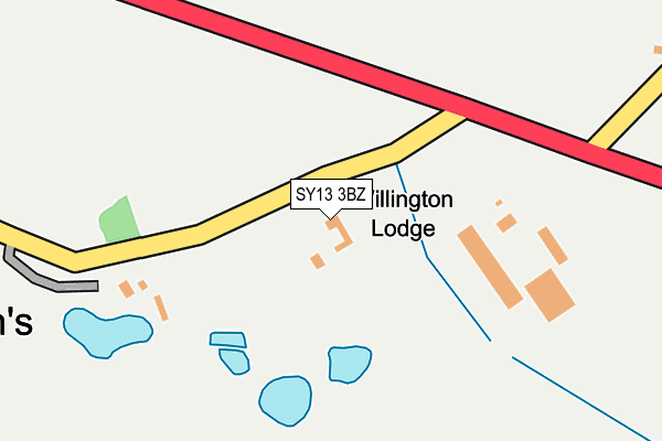 SY13 3BZ map - OS OpenMap – Local (Ordnance Survey) SY13 3BZ map - OS OpenMap – Local (Ordnance Survey)