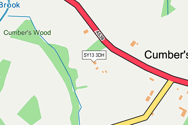 SY13 3DH map - OS OpenMap – Local (Ordnance Survey) SY13 3DH map - OS OpenMap – Local (Ordnance Survey)