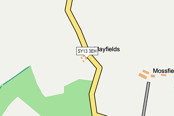 SY13 3EH map - OS OpenMap – Local (Ordnance Survey) SY13 3EH map - OS OpenMap – Local (Ordnance Survey)