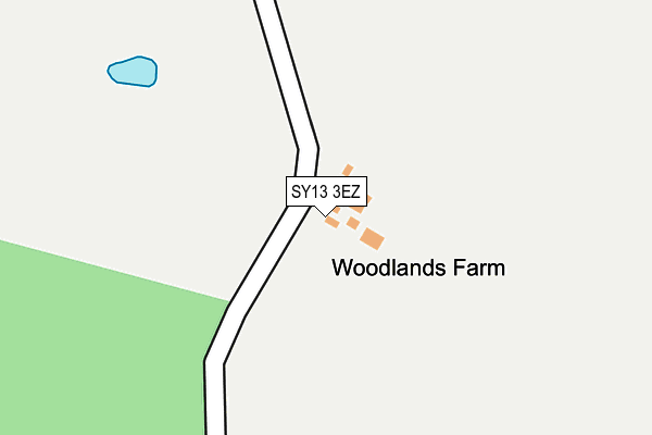 SY13 3EZ map - OS OpenMap – Local (Ordnance Survey)