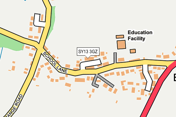 SY13 3GZ map - OS OpenMap – Local (Ordnance Survey) SY13 3GZ map - OS OpenMap – Local (Ordnance Survey)
