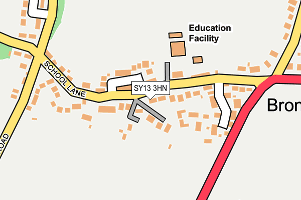 SY13 3HN map - OS OpenMap – Local (Ordnance Survey) SY13 3HN map - OS OpenMap – Local (Ordnance Survey)