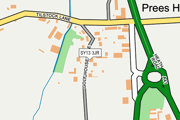 SY13 3JR map - OS OpenMap – Local (Ordnance Survey) SY13 3JR map - OS OpenMap – Local (Ordnance Survey)