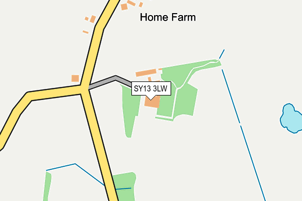 SY13 3LW map - OS OpenMap – Local (Ordnance Survey) SY13 3LW map - OS OpenMap – Local (Ordnance Survey)