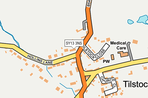 SY13 3NS map - OS OpenMap – Local (Ordnance Survey) SY13 3NS map - OS OpenMap – Local (Ordnance Survey)