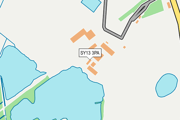 SY13 3PA map - OS OpenMap – Local (Ordnance Survey) SY13 3PA map - OS OpenMap – Local (Ordnance Survey)