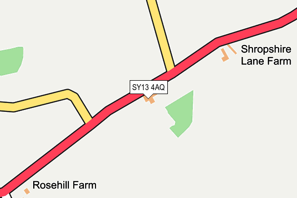 SY13 4AQ map - OS OpenMap – Local (Ordnance Survey) SY13 4AQ map - OS OpenMap – Local (Ordnance Survey)
