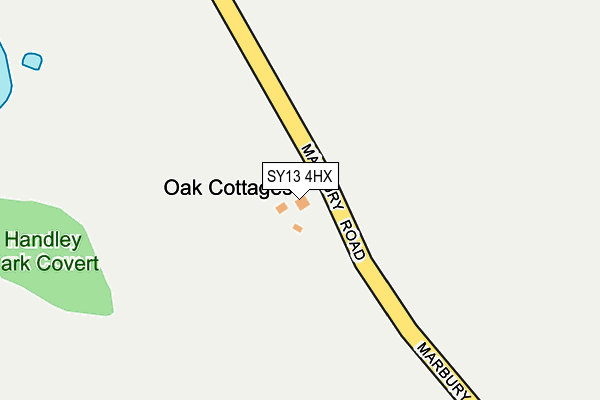 SY13 4HX map - OS OpenMap – Local (Ordnance Survey) SY13 4HX map - OS OpenMap – Local (Ordnance Survey)